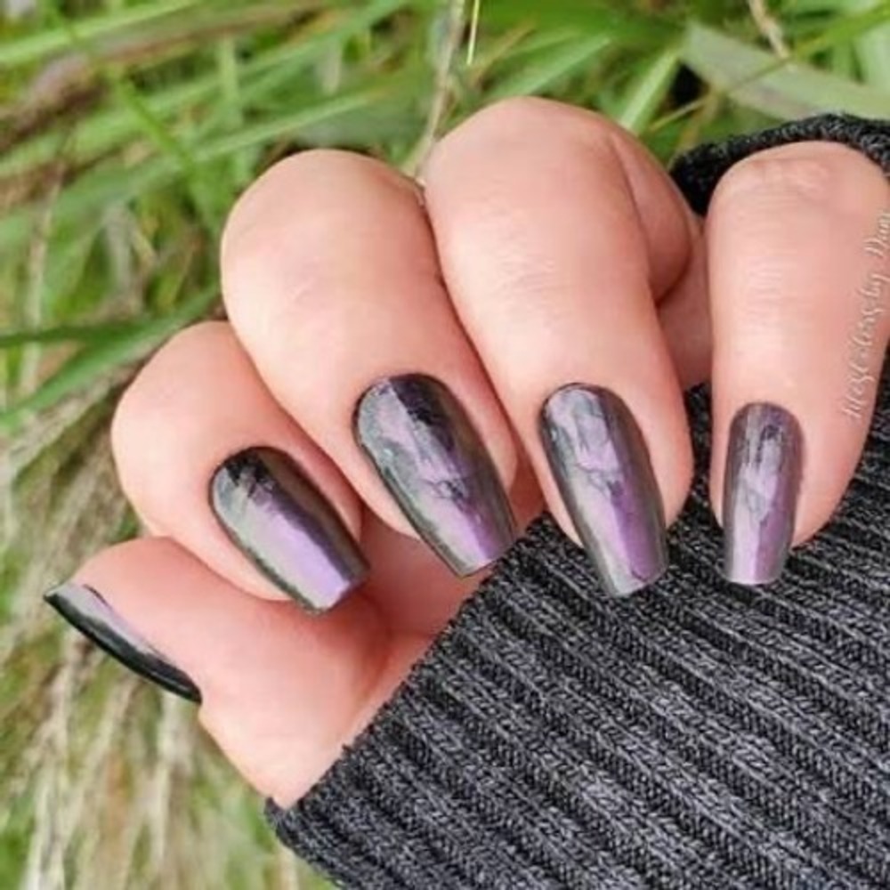 Color‎ Street Smoke's On You Duochrome Purple Grey Nail Polish Strips FDS572 NEW